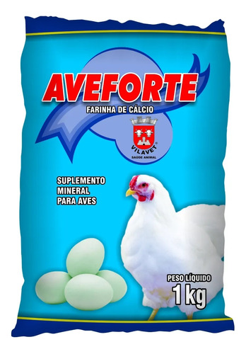 Farinha Cálcio Aveforte P/  Frango Galinha 1kg