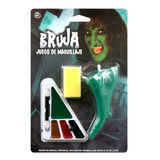 Maquillaje Para Rostro Bruja Nariz Disfraz Halloween Fiesta