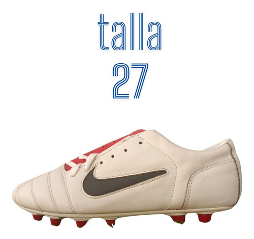 Tachón Para Soccer Mod. T90 En Piel Rojo Y Blanco Talla 27