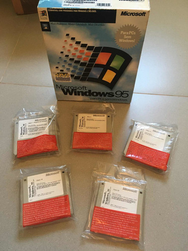 Microsoft Windows 95 Oem Disquetes Lacrados Tudo Original