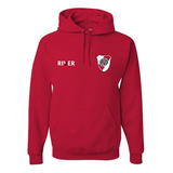 Buzo Rojo River Plate - Hoodie Unisex - Canguro - Futbol 