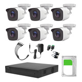 Kit Videovigilancia Cctv 2mp Hilook 6 Cámaras + Disco 3tb