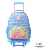 Morral Con Ruedas Para Niña Llama L Azul