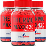3x Termogênico Thermo Maxx 420 - 60 Cápsulas - Cafeína Pura