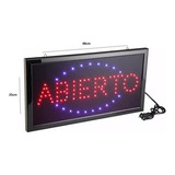 Letrero Abierto Led De 48cm X 25cm Cartel