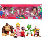 Set X 6 Figuras Super Mario Bross En Caja. 