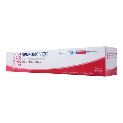 Neurobion Dc Solución Inyectable 100 Mg\u002F100 Mg\u002F25 Mg, 1 Jeringa Precargada Doble Cámara 2 Ml | Envío gratis