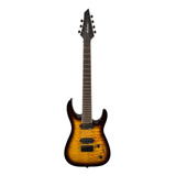 Guitarra Elétrica Jackson Js Series Js32-7q Dinky De  Bordo/tília Tobacco Burst Com Diapasão De Pau-rosa