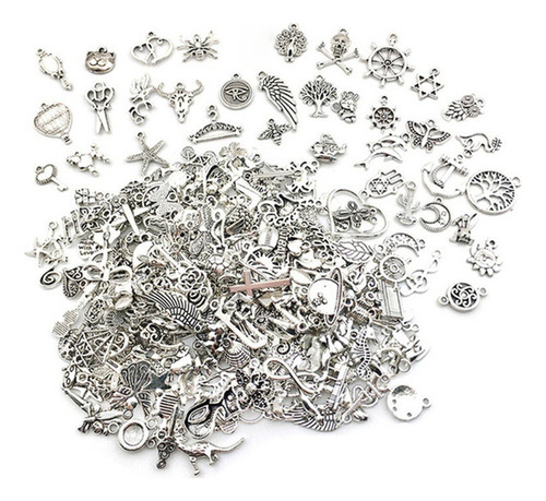 Dijes Para Bisuteria 30 Pcs Colgantes Plata