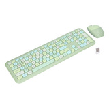 Combo Inalámbrico De Teclado Y Ratón, 2,4 G, Retro, Multicol