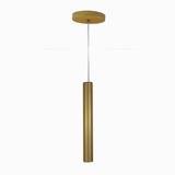 Pendente Tubo Palito Moderno 30cm - Ouro