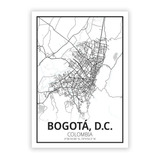 Poster Mapa Ciudad Bogotá| Diseño Map | A4 21x29.7cm Digital