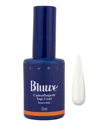 Top Coat Camuflagem Branco Baby Bluwe 10ml