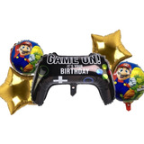 Globo Metálico Control Gamer Mario Bros Tipo Bouquet Cumple