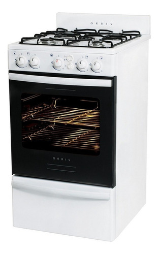 Cocina Orbis Macrovisión 2 558bc2 A Gas/eléctrica 4 Hornallas  Blanca 220v Puerta Con Visor 70l