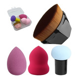 Kit De Esponjas + Brocha Maquillaje Surtido 4 Piezas