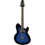 Guitarra Ibanez Talman Tcy10e Ae De Alto Brillo Color Azul