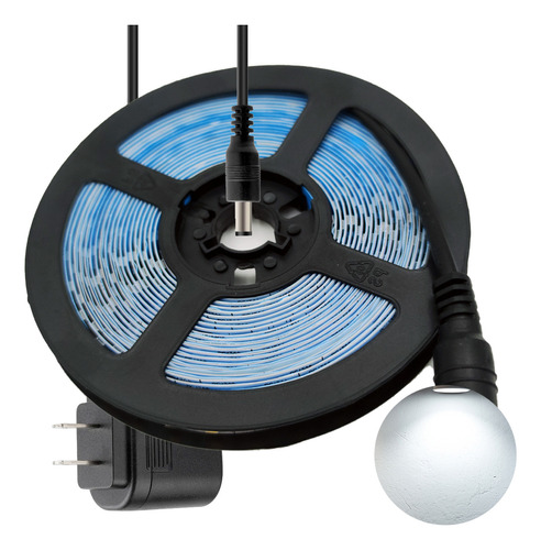 Tira Led 12v Interior 5m Recortable Con Eliminador 