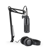 Kit Streaming Podcast Audio-technica At2020 + M20x + Brazo