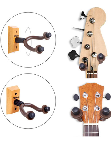 Ohuhu Soporte De Pared Guitarra Ukulele Bajo Entrega Inmedia