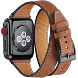 Malla Cuero Marron Apple Watch Se8/7/6/5/4 42-44-45-49mm