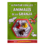 Librito Para Pintar Animales De La Granja 3 Crayones 