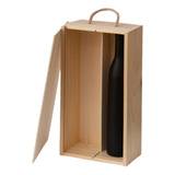 Caja De Madera Para 2 Unidades Vino/botellas Estuche Clásico