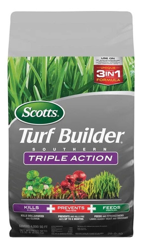 Fertilizante Scotts Turf Builder Southern Triple Acción 