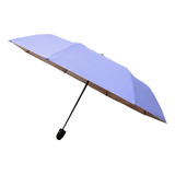 Sombrilla Paraguas De Bolsillo Doble Tela Proteccion Solar Color Azul Diseño De La Tela Liso