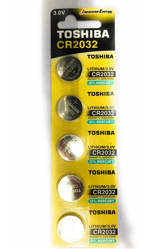 Tira De 5 Baterias Marca Toshiba Cr2032 Litio 3.0v