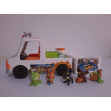 Ugglys Pet Shop Dirty Dog Wash Van + 5 Figuras Funcionando