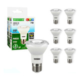 Kit 10 Lâmpada Led Par20 7w E27 Bivolt Decoração Taschibra Cor Da Luz Branco-frio 110/220v