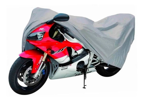 Cubre Moto Impermeable Carpa Funda Cobertor Gruesa Peva Gris