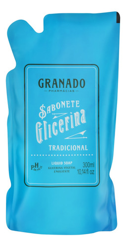 Sabonete Líquido Vegetal Tradicional Granado Glicerina Sachê 300ml Refil