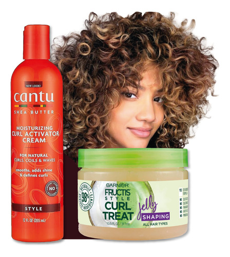 Jelly Shaping Curl Treat Garnier  + Cantu Activador De Rizos