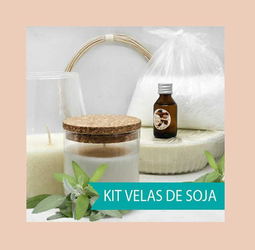 Kit Velas Cera Soja 1 Kg , Pabilo/endurecedor/esencia 