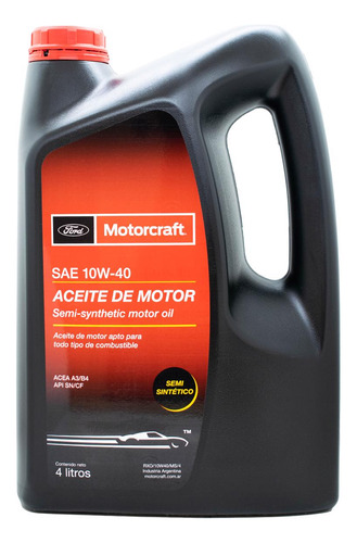 Aceite Ford Motorcraft 10w40 Semisintetico X 4 Lts