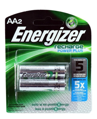 Pila Recargable Aa Energizer Nh15bp-a  2piezas 09800330