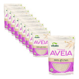 Kit 10 Pouchs Farinha De Aveia Integral Sem Glúten 200g Cada