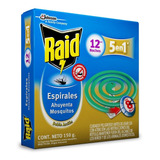 Raid Espirales Verde Para Mosquitos 5 En 1 X 12 Unidades