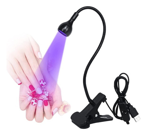 Lampara Secador De Uñas Flexible Uv Led Manicura Curado  