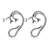 Pendientes Con Clip Para Hombre Con Forma De Serpiente Retor