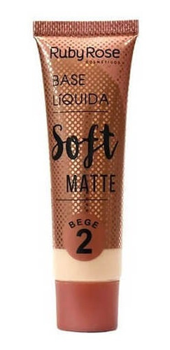 Base Matte Ruby Rose Soft Alta Cobertura E Longa Duração Cor