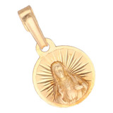 Medalla De 14k Oro Amarillo, 0.4 Gramos