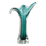 Vaso De Murano São Marcos - Cristal Esmeralda 49cm