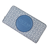 Billetera Guess Mujer Azulino Con Logo En  Ecocuero