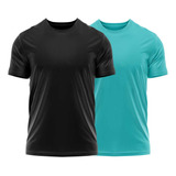 Kit 2 Camisetas Dry Fit Uv Masculina Blusa Camisa Basica