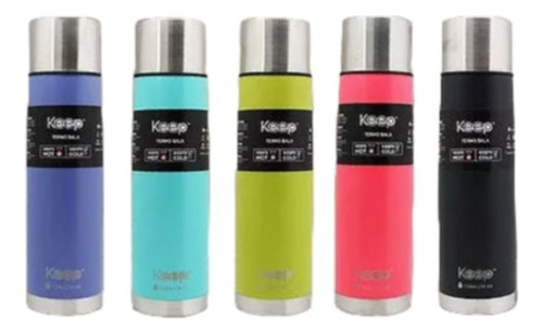 Termo Bala Rubber 1 Litro Keep Color Celeste