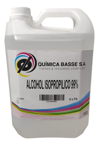 Alcohol Isopropílico 99,9% - Isopropanol (x 5 Litros)