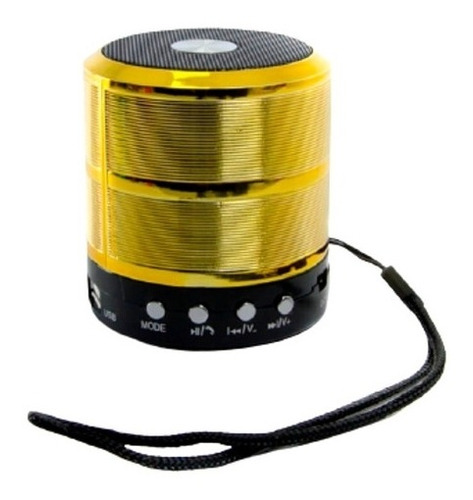 Mini Caixa De Som Portátil Bluetooth/usb Amarelo